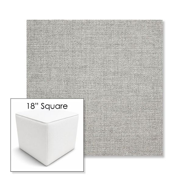 Picture of Piazza Pebble | 18" Square Outdoor Pouf or Ottoman | Sunbrella Fabrics