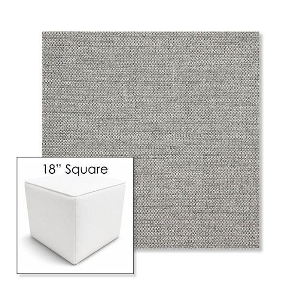Picture of Piazza Stone | 18" Square Outdoor Pouf or Ottoman | Sunbrella Fabrics