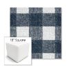Picture of Preso Indigo | 18" Square Outdoor Pouf or Ottoman | Sunbrella Fabrics