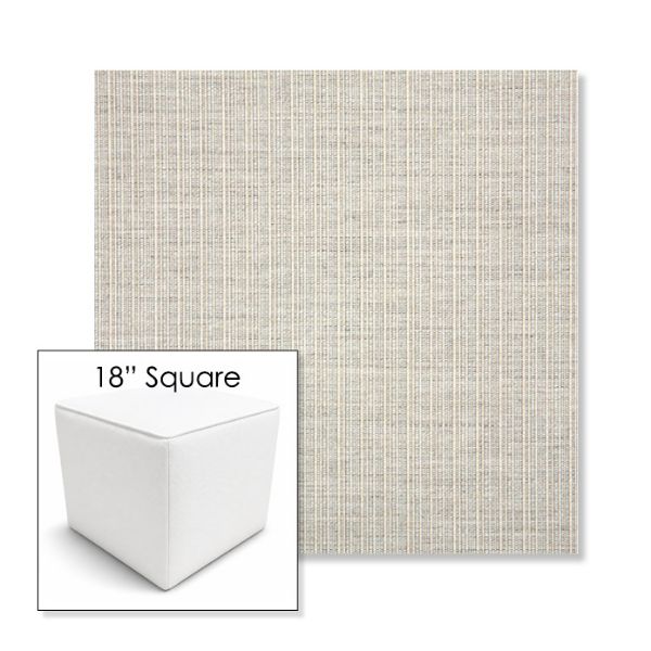 Picture of Proven Dove | 18" Square Outdoor Pouf or Ottoman | Sunbrella Fabrics