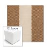Picture of Rothko Latte | 18" Square Outdoor Pouf or Ottoman | Sunbrella Fabrics