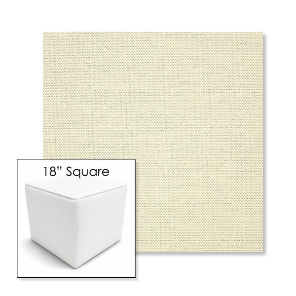 Picture of Sailcloth Sailor | 18" Square Outdoor Pouf or Ottoman | Sunbrella Fabrics