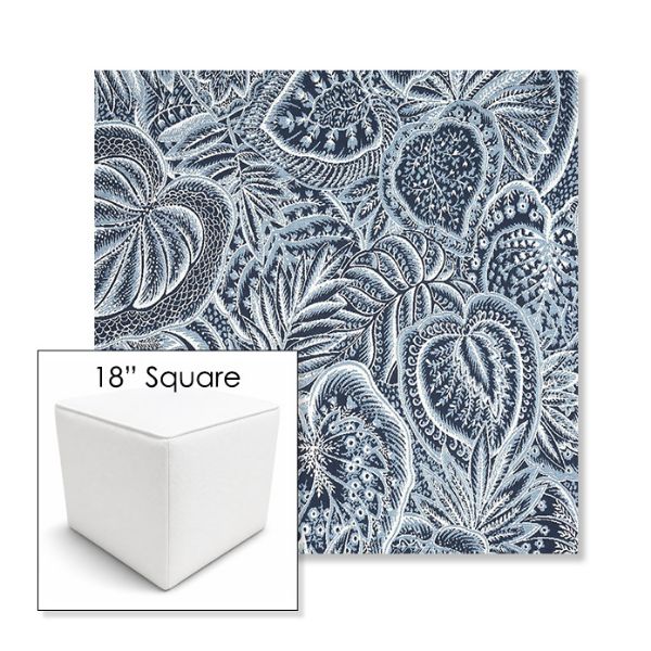 Picture of Sensibility Harbor | 18" Square Outdoor Pouf or Ottoman | Sunbrella Fabrics