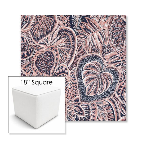 Picture of Sensibility Splendor | 18" Square Outdoor Pouf or Ottoman | Sunbrella Fabrics