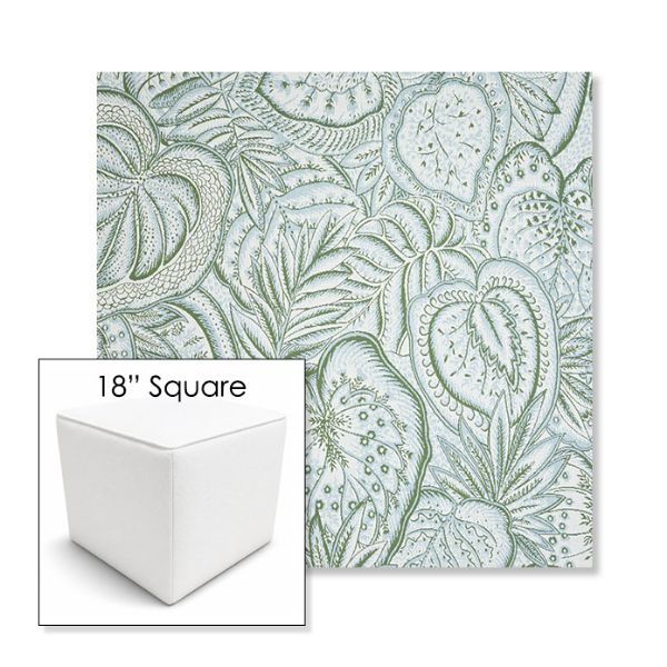 Picture of Sensibilty Spring | 18" Square Outdoor Pouf or Ottoman | Sunbrella Fabrics