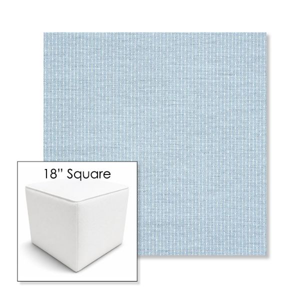 Picture of Solo Ocean | 18" Square Outdoor Pouf or Ottoman | Sunbrella Fabrics