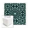 Picture of Sundial Seaweed | 18" Square Outdoor Pouf or Ottoman | Sunbrella Fabrics