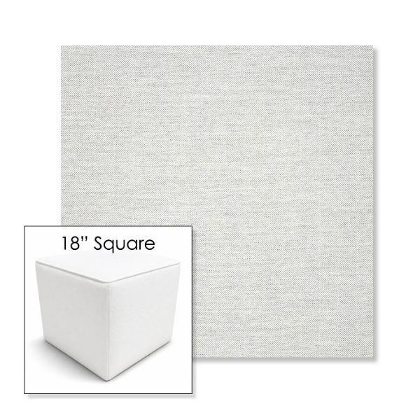 Picture of Switch Snow | 18" Square Outdoor Pouf or Ottoman | Sunbrella Fabrics