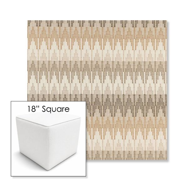 Picture of Valley Dune | 18" Square Outdoor Pouf or Ottoman | Sunbrella Fabrics