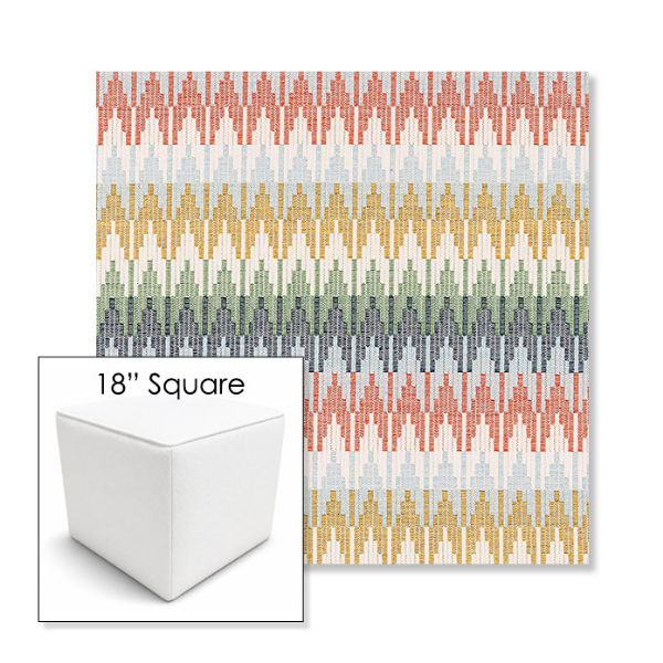 Picture of Valley Sedona | 18" Square Outdoor Pouf or Ottoman | Sunbrella Fabrics