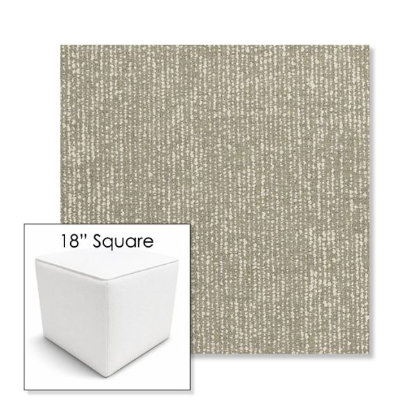 Picture of Vista Seasalt | 18" Square Outdoor Pouf or Ottoman | Sunbrella Fabrics