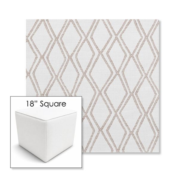 Picture of Voyage Dune | 18" Square Outdoor Pouf or Ottoman | Sunbrella Fabrics