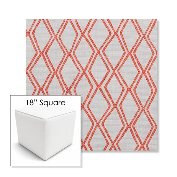 Picture of Voyage Tamale | 18" Square Outdoor Pouf or Ottoman | Sunbrella Fabrics