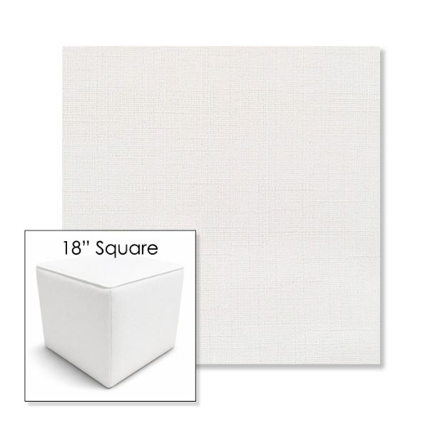 Picture of Willa Snow | 18" Square Outdoor Pouf or Ottoman | Sunbrella Fabrics