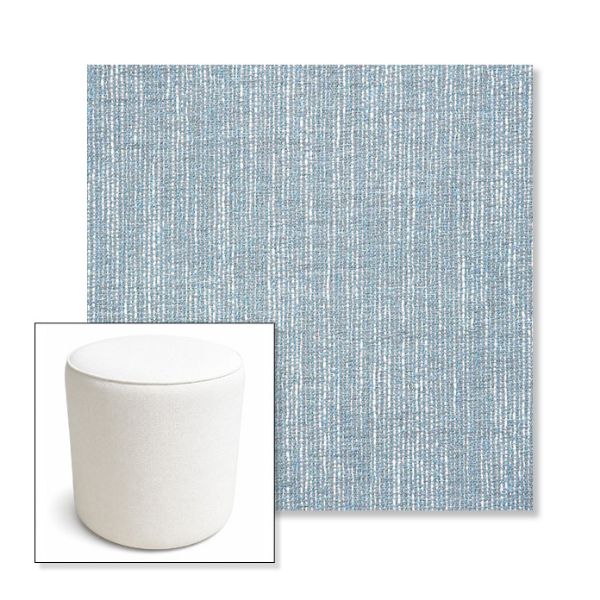 Picture of Adena Celeste | 16" Round x 18" Tall Outdoor Pouf or Ottoman | Sunbrella Fabrics