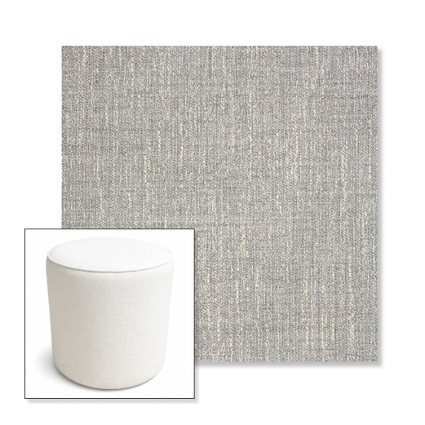 Picture of Adena Pebble | 16" Round x 18" Tall Outdoor Pouf or Ottoman | Sunbrella Fabrics