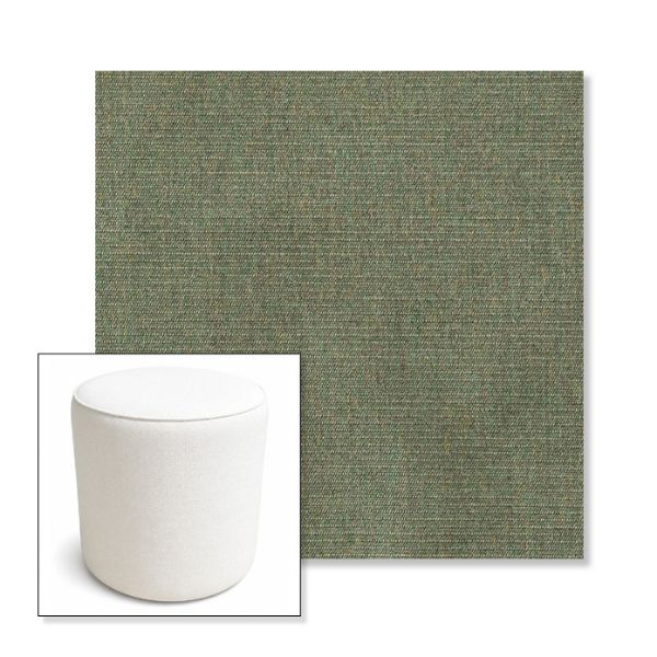 Picture of Ambrose Fern | 16" Round x 18" Tall Outdoor Pouf or Ottoman | Sunbrella Fabrics