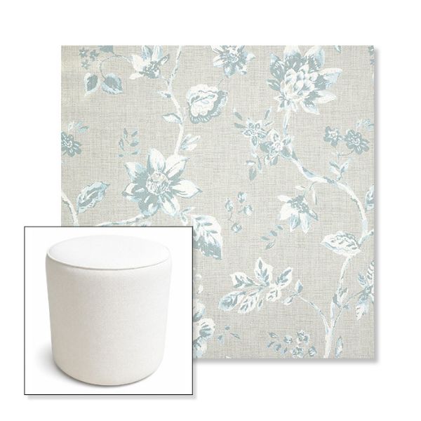 Picture of Ariana Dew | 16" Round x 18" Tall Outdoor Pouf or Ottoman | Sunbrella Fabrics