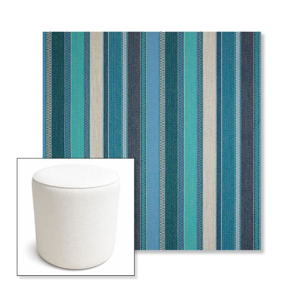 Picture of Ascend Oasis | 16" Round x 18" Tall Outdoor Pouf or Ottoman | Sunbrella Fabrics