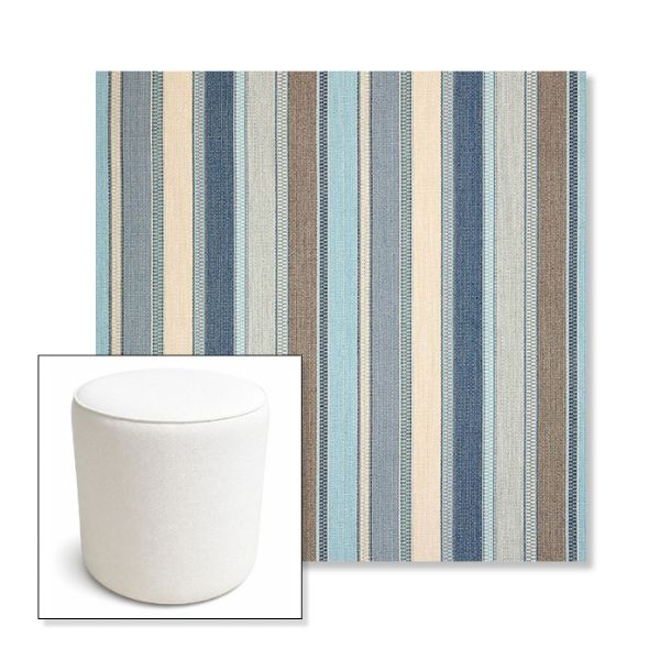 Picture of Ascend Spa | 16" Round x 18" Tall Outdoor Pouf or Ottoman | Sunbrella Fabrics