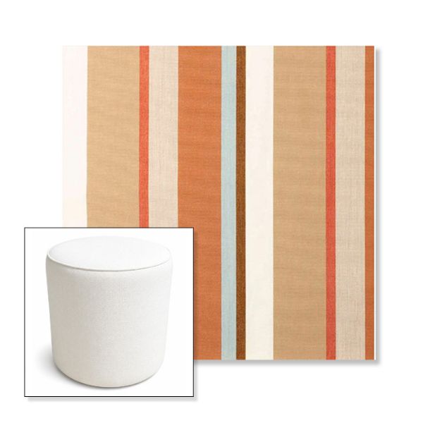 Picture of Beaming Mojave | 16" Round x 18" Tall Outdoor Pouf or Ottoman | Sunbrella Fabrics