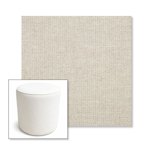 Picture of Blend Linen | 16" Round x 18" Tall Outdoor Pouf or Ottoman | Sunbrella Fabrics