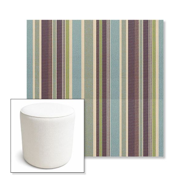 Picture of Brannon Whisper | 16" Round x 18" Tall Outdoor Pouf or Ottoman | Sunbrella Fabrics