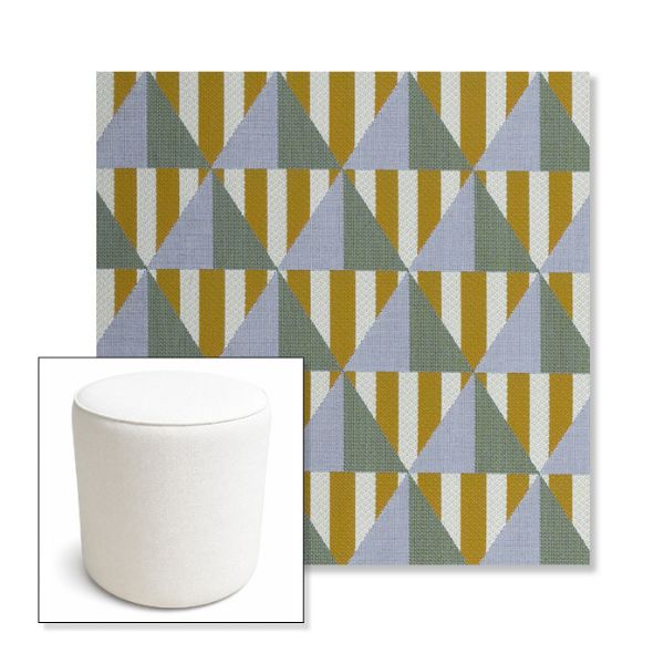 Picture of Buoy Key West | 16" Round x 18" Tall Outdoor Pouf or Ottoman | Sunbrella Fabrics