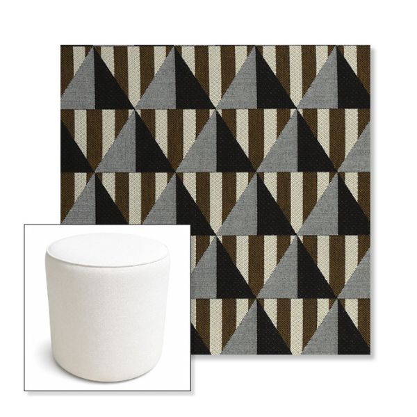 Picture of Buoy Pebble Beach | 16" Round x 18" Tall Outdoor Pouf or Ottoman | Sunbrella Fabrics