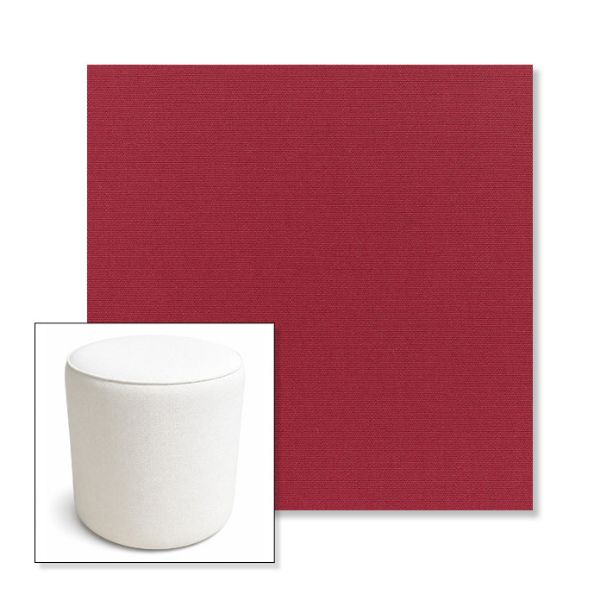 Picture of Canvas Burgundy | 16" Round x 18" Tall Outdoor Pouf or Ottoman | Sunbrella Fabrics