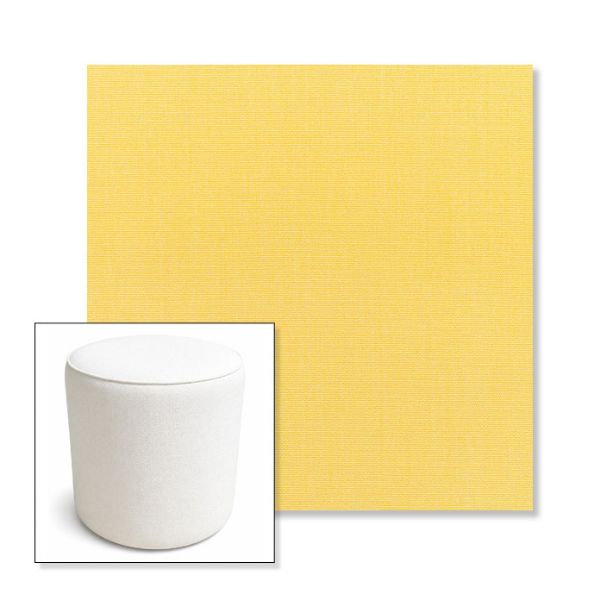 Picture of Canvas Buttercup | 16" Round x 18" Tall Outdoor Pouf or Ottoman | Sunbrella Fabrics