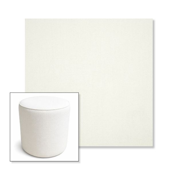 Picture of Canvas White | 16" Round x 18" Tall Outdoor Pouf or Ottoman | Sunbrella Fabrics