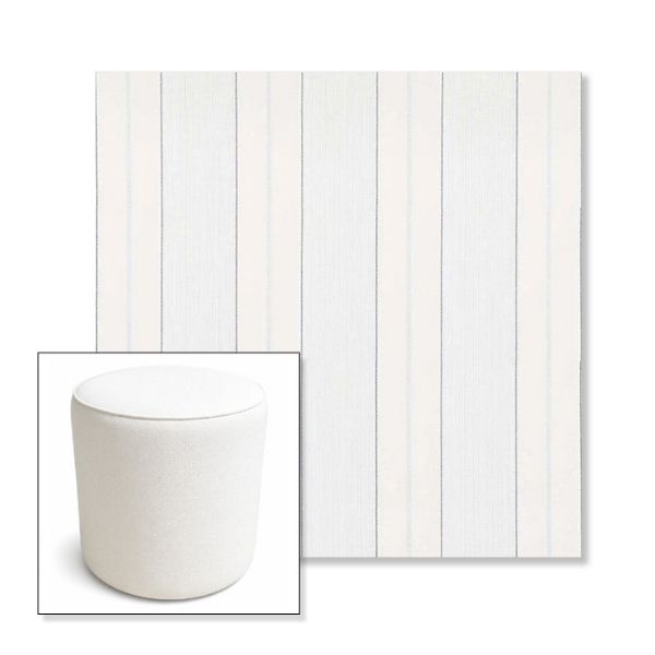 Picture of Carlo Coastal | 16" Round x 18" Tall Outdoor Pouf or Ottoman | Sunbrella Fabrics