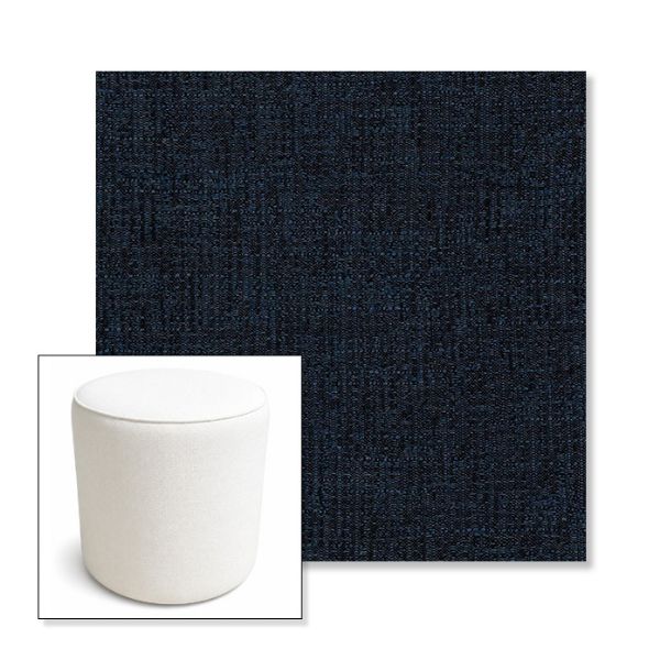 Picture of Cassava Indigo | 16" Round x 18" Tall Outdoor Pouf or Ottoman | Sunbrella Fabrics