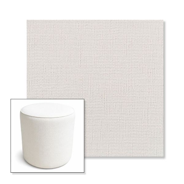 Picture of Cassava White | 16" Round x 18" Tall Outdoor Pouf or Ottoman | Sunbrella Fabrics