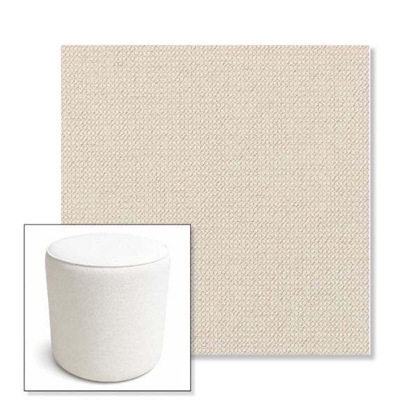 Picture of Charmer Parchment | 16" Round x 18" Tall Outdoor Pouf or Ottoman | Sunbrella Fabrics