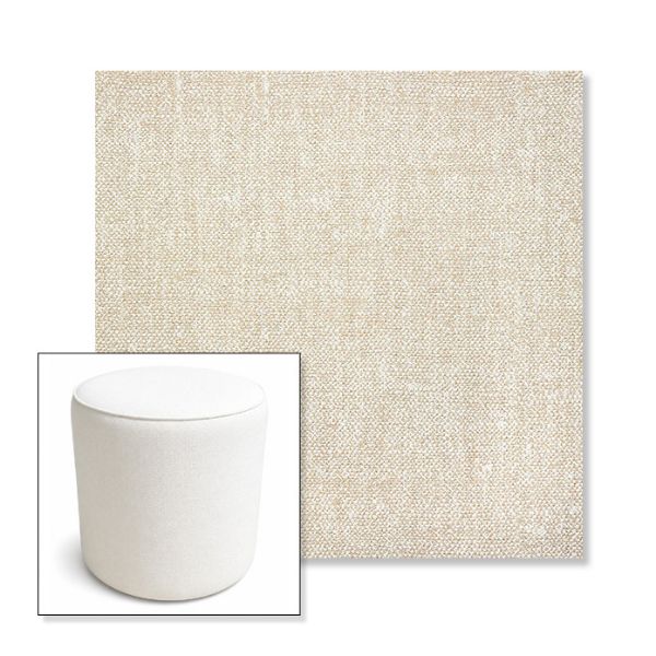 Picture of Chartres Cloud | 16" Round x 18" Tall Outdoor Pouf or Ottoman | Sunbrella Fabrics