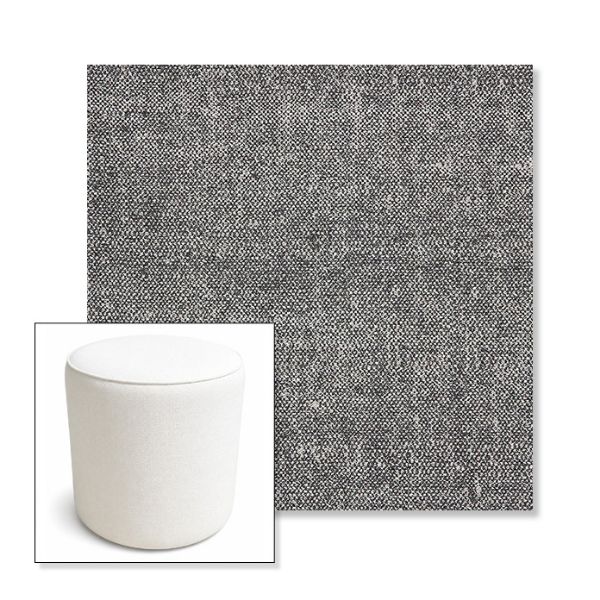 Picture of Chartres Granite | 16" Round x 18" Tall Outdoor Pouf or Ottoman | Sunbrella Fabrics