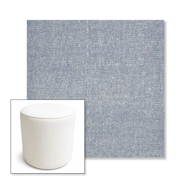 Picture of Chartres Rainfall | 16" Round x 18" Tall Outdoor Pouf or Ottoman | Sunbrella Fabrics