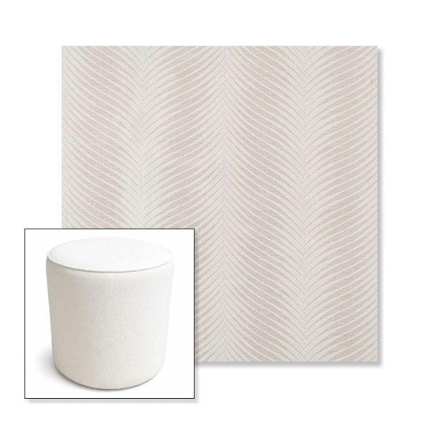 Picture of Clock Out Cloud | 16" Round x 18" Tall Outdoor Pouf or Ottoman | Sunbrella Fabrics