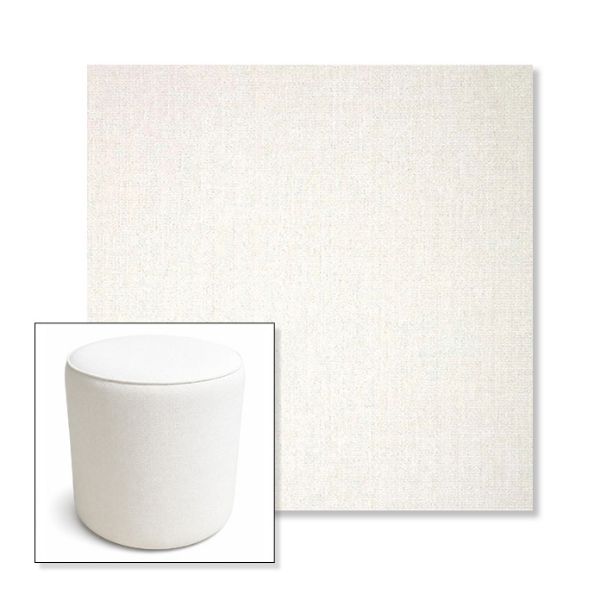 Picture of Crush Snow | 16" Round x 18" Tall Outdoor Pouf or Ottoman | Sunbrella Fabrics