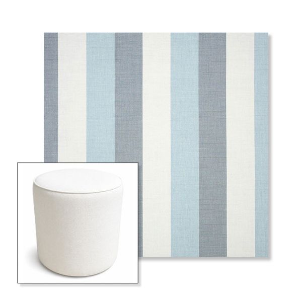 Picture of Direction Dew | 16" Round x 18" Tall Outdoor Pouf or Ottoman | Sunbrella Fabrics