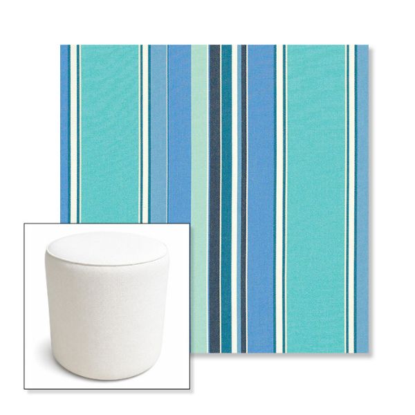 Picture of Dolce Oasis | 16" Round x 18" Tall Outdoor Pouf or Ottoman | Sunbrella Fabrics