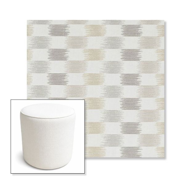 Picture of Dream Dune | 16" Round x 18" Tall Outdoor Pouf or Ottoman | Sunbrella Fabrics