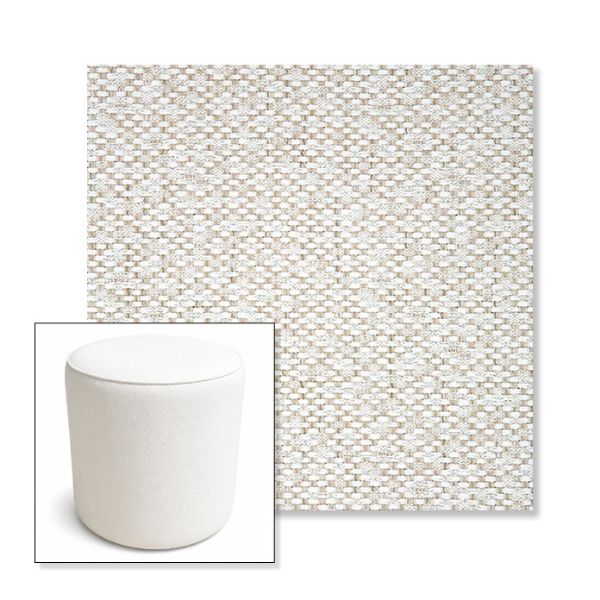 Picture of Dumont Stucco | 16" Round x 18" Tall Outdoor Pouf or Ottoman | Sunbrella Fabrics