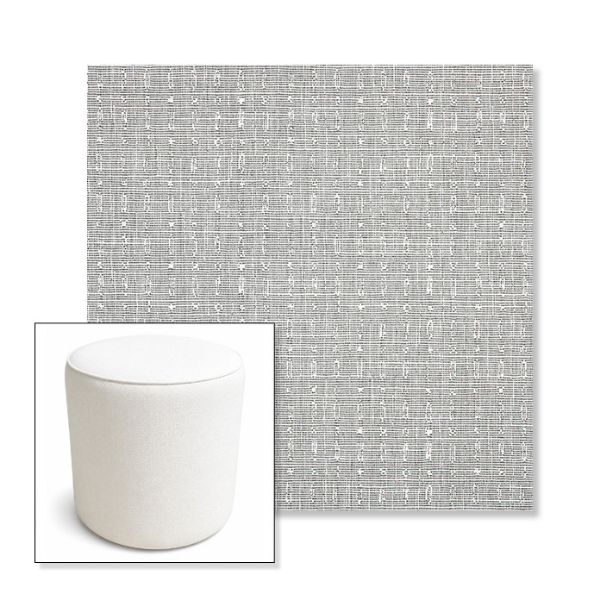 Picture of Embrace Pewter | 16" Round x 18" Tall Outdoor Pouf or Ottoman | Sunbrella Fabrics