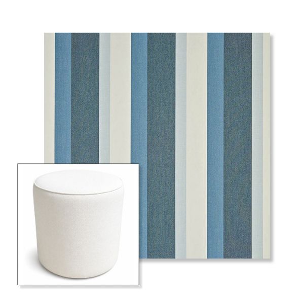 Picture of Gateway Coast | 16" Round x 18" Tall Outdoor Pouf or Ottoman | Sunbrella Fabrics