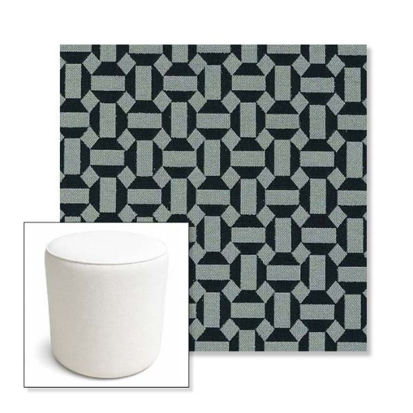 Picture of Hoopla Plume | 16" Round x 18" Tall Outdoor Pouf or Ottoman | Sunbrella Fabrics