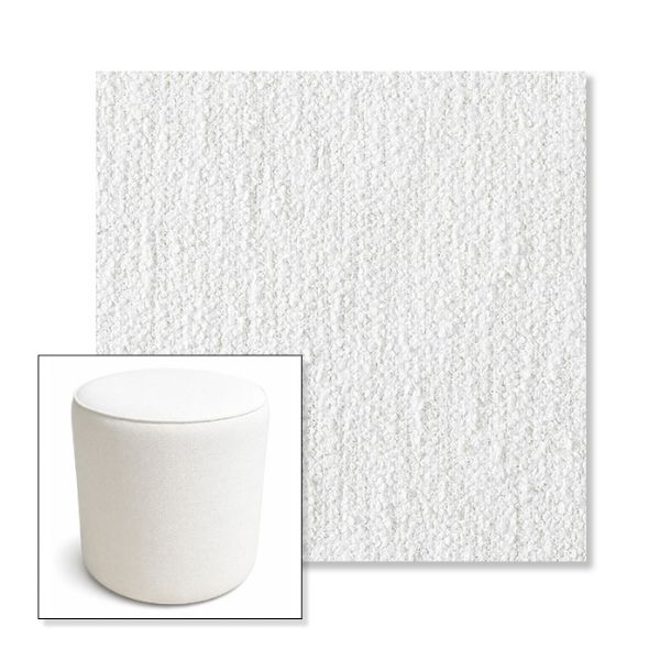 Picture of Improve White | 16" Round x 18" Tall Outdoor Pouf or Ottoman | Sunbrella Fabrics