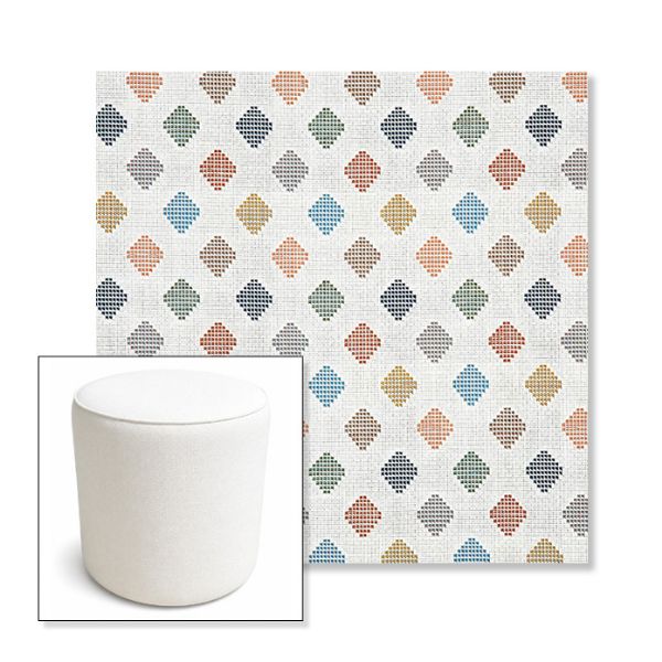 Picture of Infused Gem | 16" Round x 18" Tall Outdoor Pouf or Ottoman | Sunbrella Fabrics